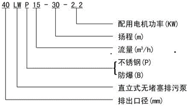 大東海泵業(yè)LW泵型號意義